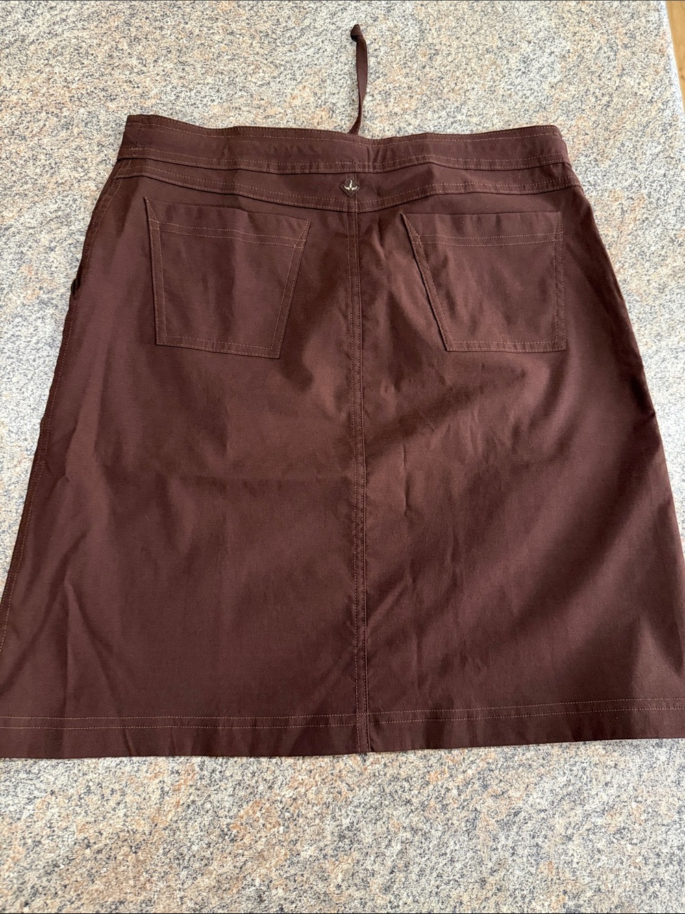 Prana Brown Drawstring Skirt size small - Picture 6 of 9